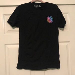 LGBT Pride Graphic Tee - Let’s Get One Thing Straight, I’m Not - Rainbow/Black